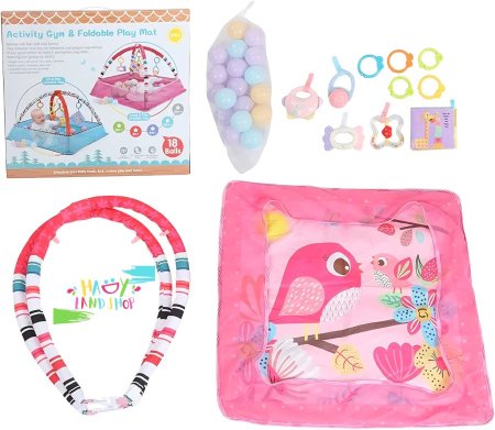 فرشة اطفال مع قوس العاب -Activity Gym & Foldable Play Mat