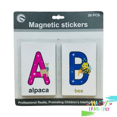 كروت احرف مغناطيس تعليمي 26 كرت