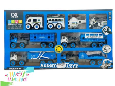 لعبة طقم سيارات الشرطة التعليمية