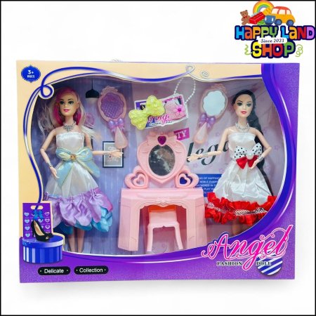 دمية باربي موضة مع اكسسوار – Angel Fashion Doll