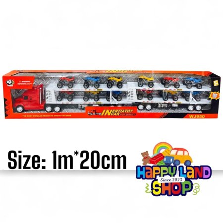 شاحنة جار ومجرور مع مجسمات سيارات -100سم