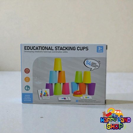 لعبة الأكواب التعليمية السريعة (Educational Stacking Cups)