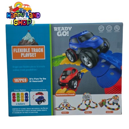لعبة المسار المرن بالسيارات – Flexible Track Playset