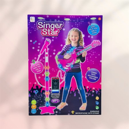 لعبة ميكرفون مع جيتار Singer Star