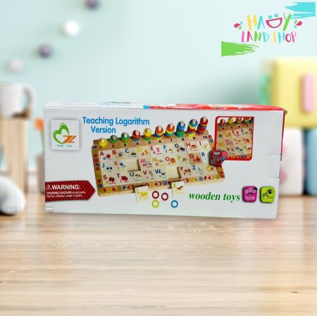 لوحة الأرقام والحروف الخشبية 3 في 1