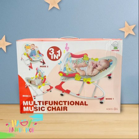 ترمفولينا-كرسي الموسيقي 3 في 1 من Hihi Baby