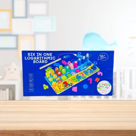 لوح خشب تعليمي ستة في واحد