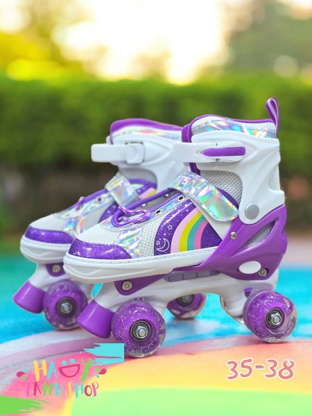 حذاء تزلج رباعي العجلات-عجلات مضيئة