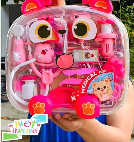 حقيبة الطبيب الصغير وجه الدب