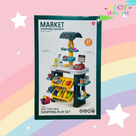 متجر الأطفال سوبر ماركت 47 قطعة – MARKET SHOPPING 