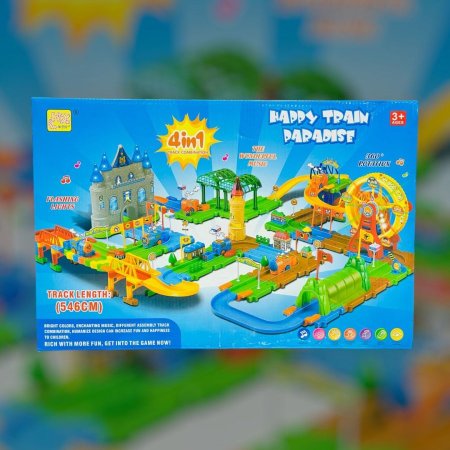 🚂لعبة تركيب القطار السعيد – تركيبة ضخمة 4 في 1