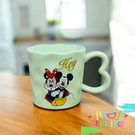 كوب بورسلان ايد قلب ميكي ماوس