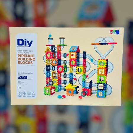 لعبة ليجو بناء الأنابيب ثلاثية الأبعاد - 269 قطعة