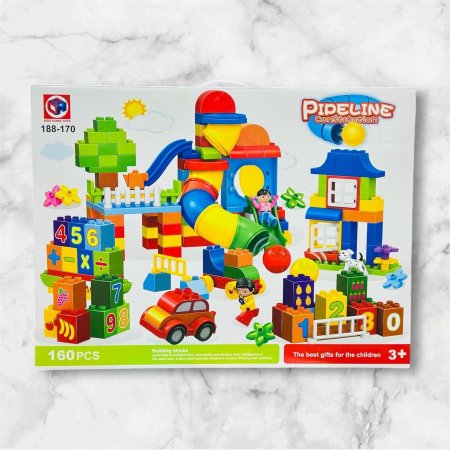 لعبة ليجو مكعبات البناء التعليمية PIDELINE – 160 قطعة