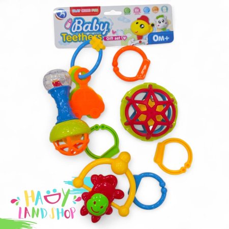 خرخيشة اطفال 4 قطعة مع علاقة